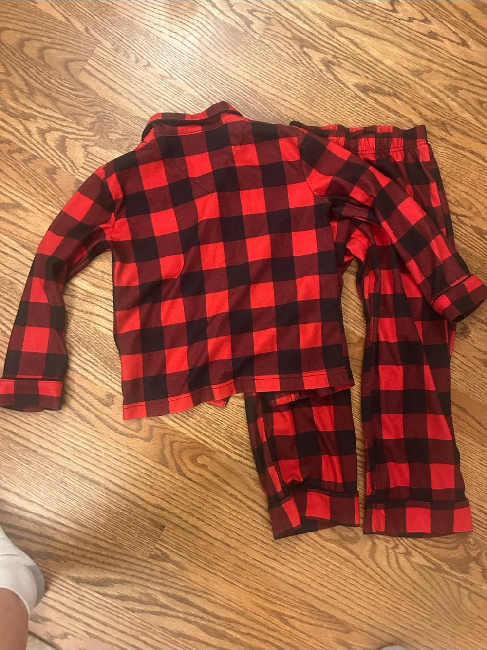 Boys Cat & Jack Red and Black Plaid Two-Piece Pajama Set
